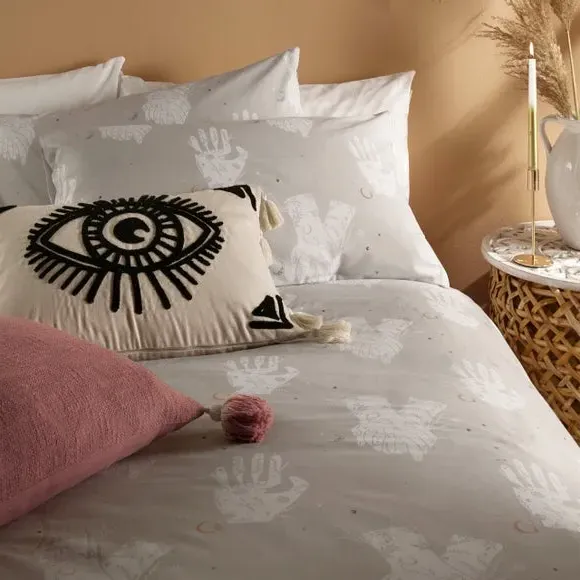 Duvet Cover & Pillowcase Set - Grey, Polycotton