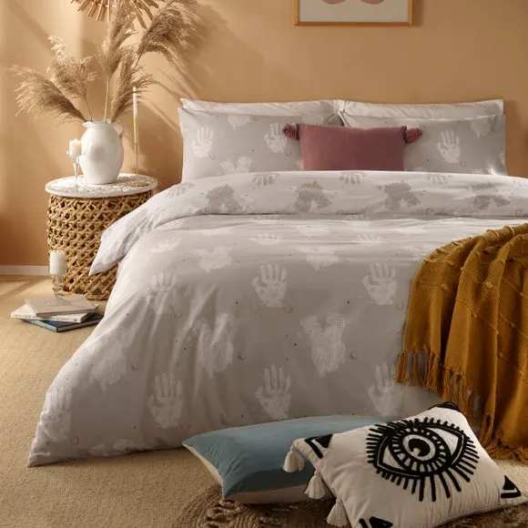 Duvet Cover & Pillowcase Set - Grey, Polycotton