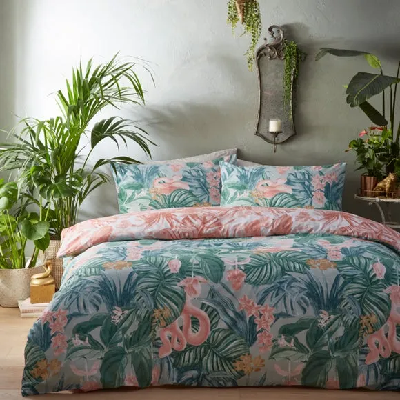 Duvet Cover & Pillowcase Set - Sage, Polycotton