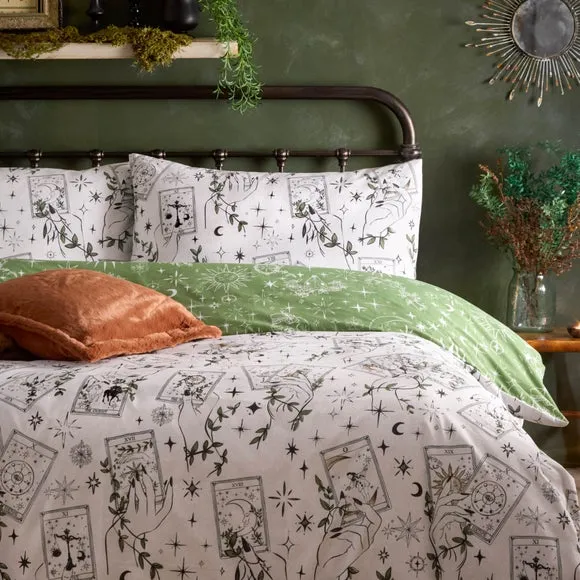 Duvet Cover Set Reversible - Green, Polycotton
