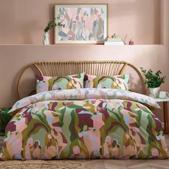 Duvet Cover Set Reversible - Multicolor, Cotton