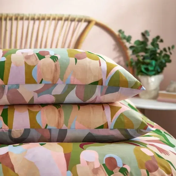Duvet Cover Set Reversible - Multicolor, Cotton