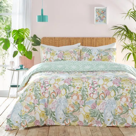 Duvet Cover Set Reversible - Multicolor, Cotton