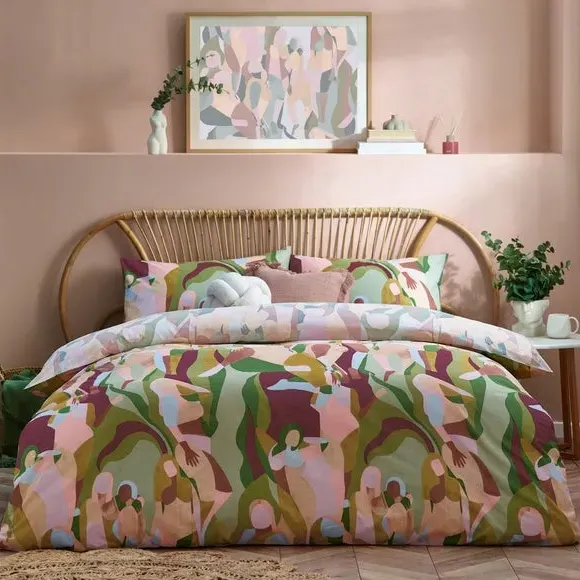 Duvet Cover Set Reversible - Multicolor, Cotton image
