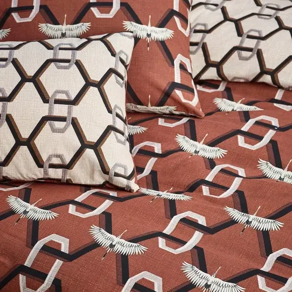 Duvet Cover Set with Pillowcase - Brick