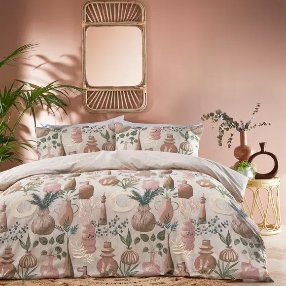 Duvet Cover Set with Pillowcase - Clay, Polycotton image