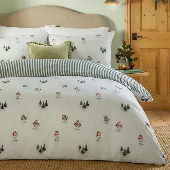 Duvet Cover Set with Pillowcase - Cream, Cotton