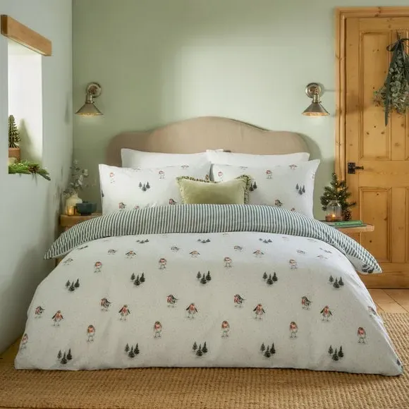 Duvet Cover Set with Pillowcase - Cream, Cotton