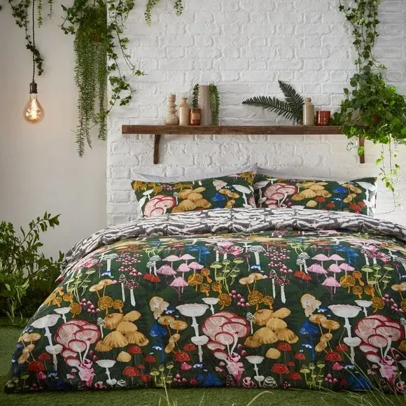 Duvet Cover Set with Pillowcase - Forest, Cotton