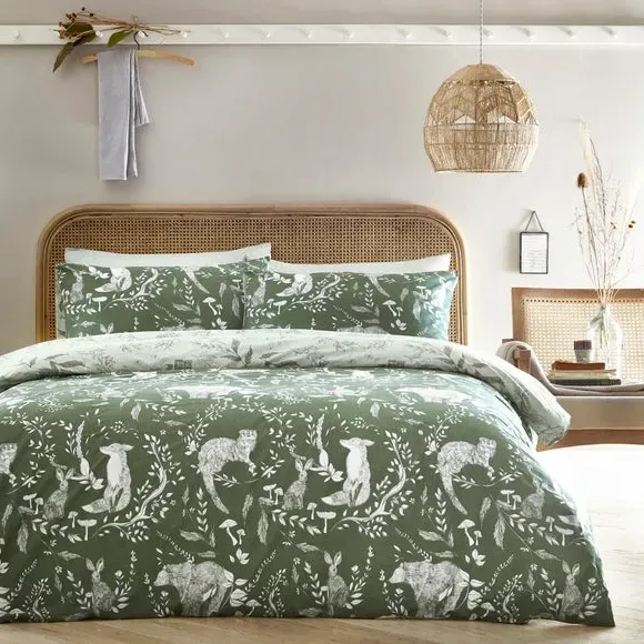 Duvet Cover Set with Pillowcase - Green
