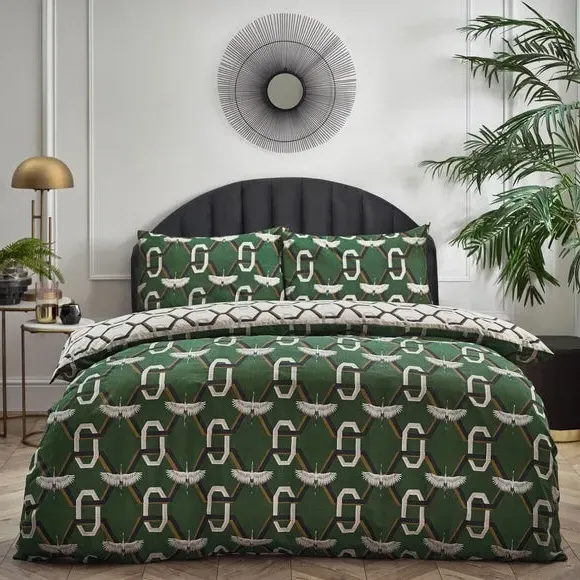 Duvet Cover Set with Pillowcase - Green