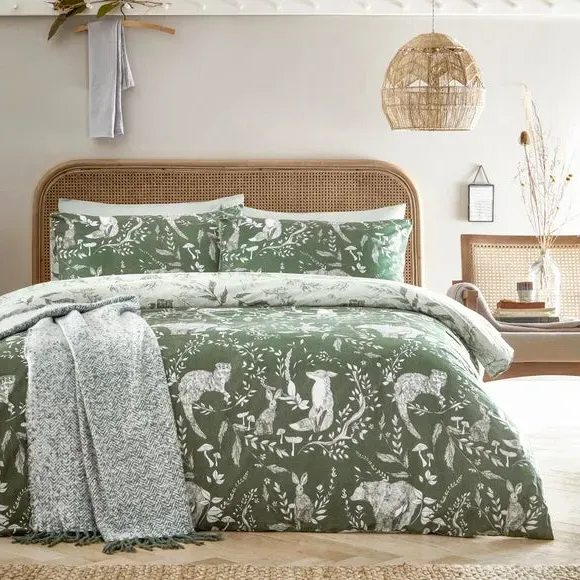Duvet Cover Set with Pillowcase - Green
