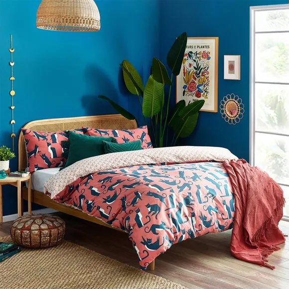 Duvet Cover Set with Pillowcase - Pink, Polycotton