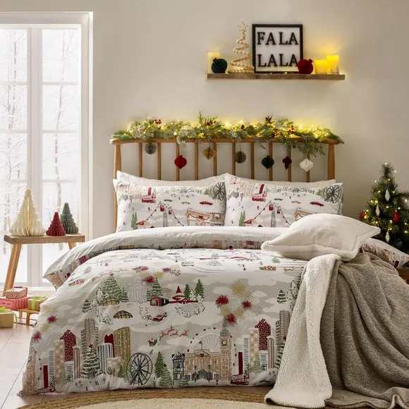 Duvet Cover Set with Pillowcase - White, Polycotton image