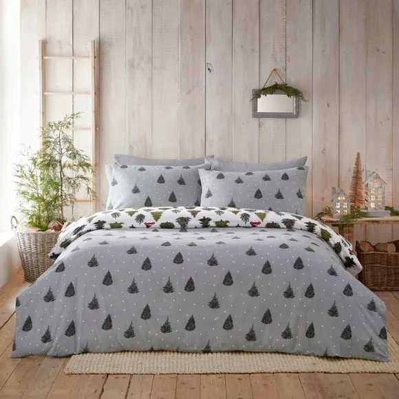 Evergreen Duvet Cover Set - Green, Cotton