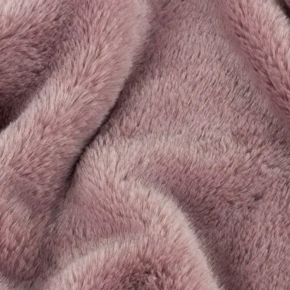 Faux Fur Throw Blanket - Mulberry, Polyester