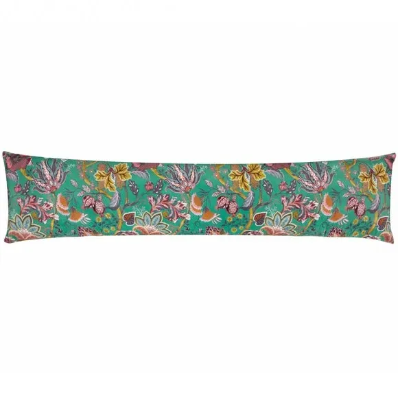 Floral Draught Excluder - Blue, Velvet