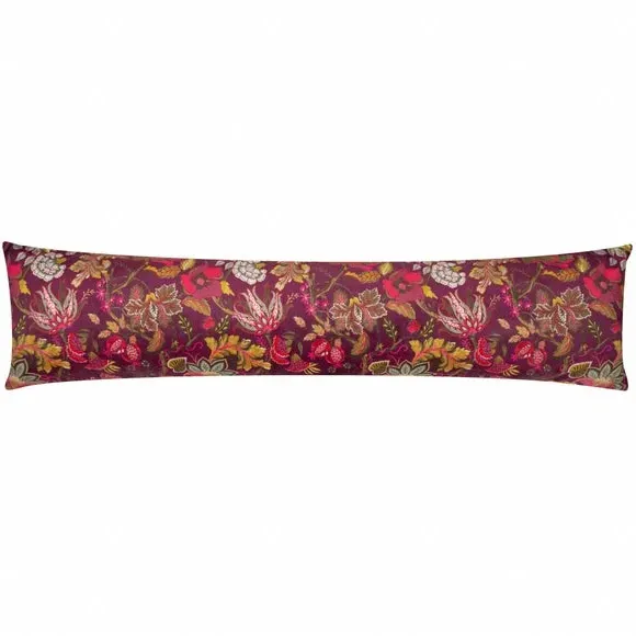 Floral Draught Excluder - Cerise, Velvet