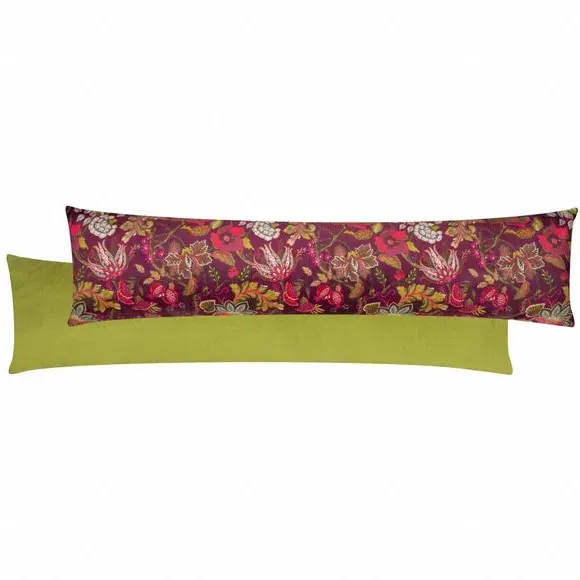 Floral Draught Excluder - Cerise, Velvet