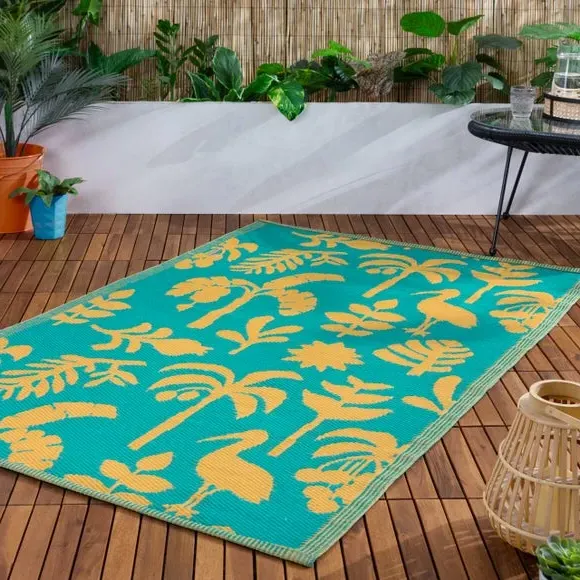 Indoor Outdoor Rug - Yellow, Polypropylene