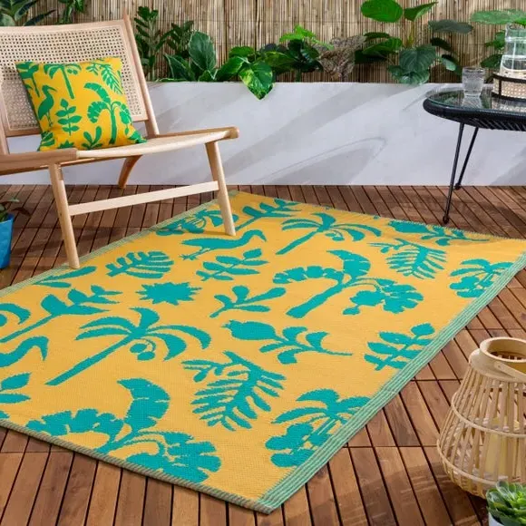 Indoor Outdoor Rug - Yellow, Polypropylene image