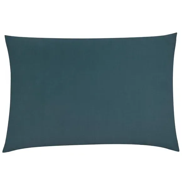 Oblong Cushion with Zip Closure - Blue, Velvet image