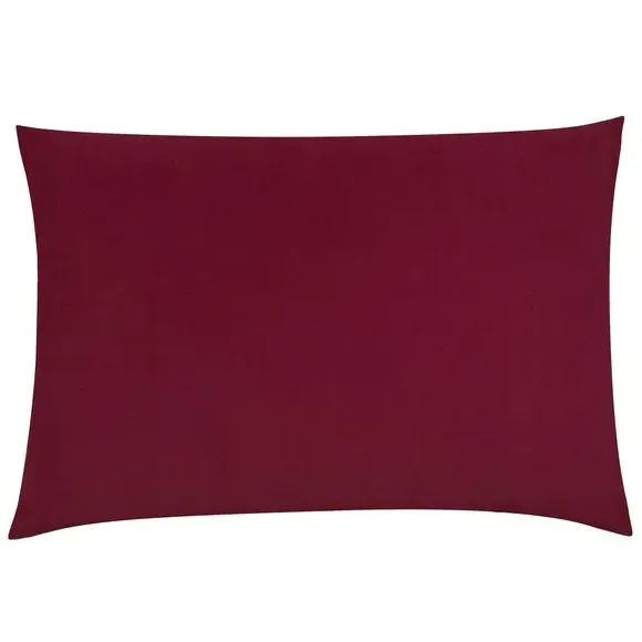 Oblong Cushion with Zip Closure - Oxblood, Velvet