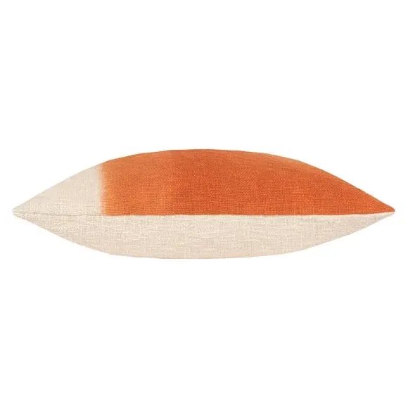 Rectangle Cushion with Dip Dye - Amber, Cotton