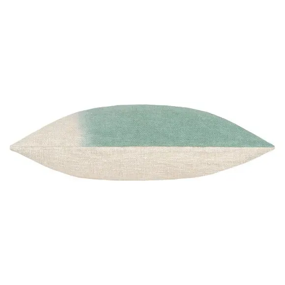 Rectangle Cushion with Dip Dye - Seafoam, Cotton