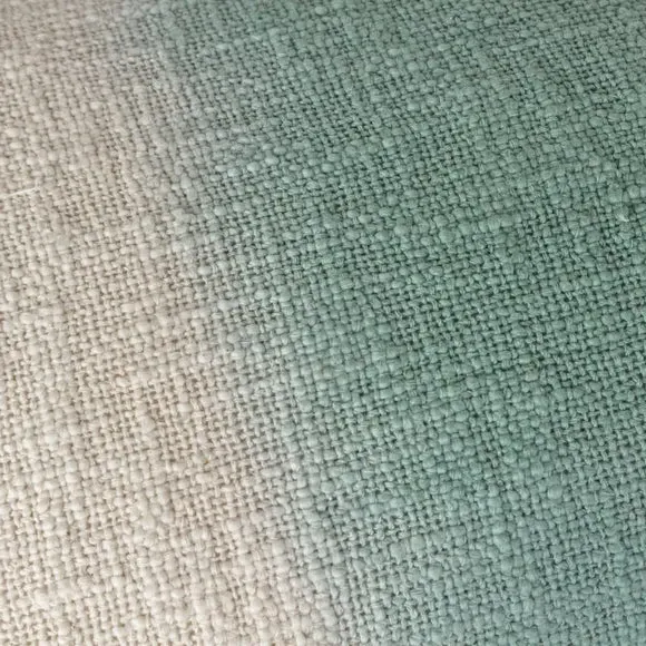 Rectangle Cushion with Dip Dye - Seafoam, Cotton