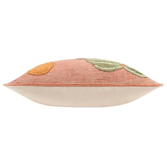 Rectangle Cushion with Tropical Print - Pink, Cotton