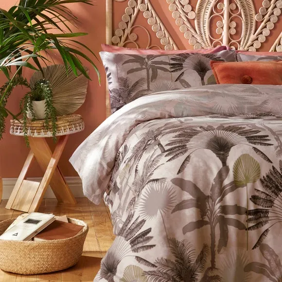 Reversible Duvet Cover Set - Blush, Polycotton