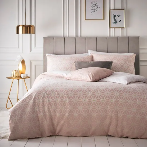 Reversible Duvet Cover Set - Blush, Polycotton image