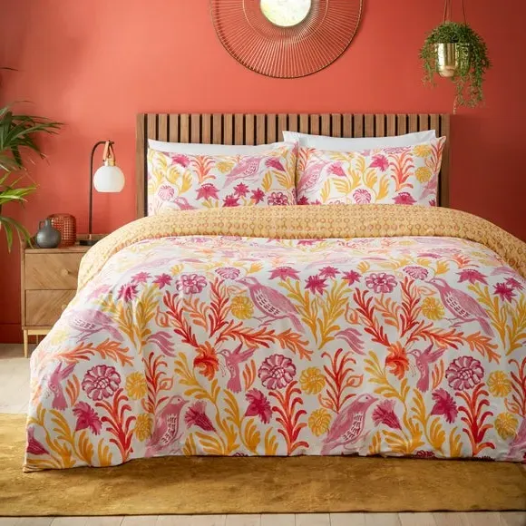 Reversible Duvet Cover Set - Citrus, Cotton