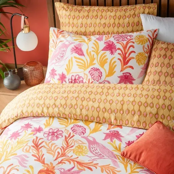 Reversible Duvet Cover Set - Citrus, Cotton