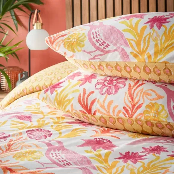 Reversible Duvet Cover Set - Citrus, Cotton