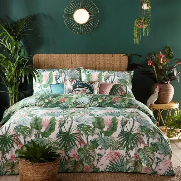 Reversible Duvet Cover Set - Jade, Polycotton