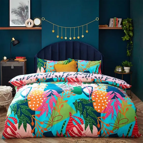 Reversible Duvet Cover Set - Multicolor, Polycotton image