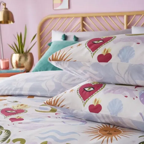 Reversible Duvet Cover Set - Multicolor