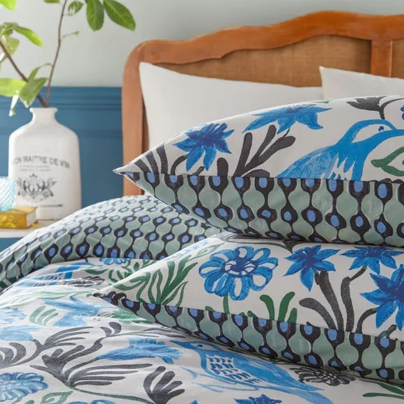 Reversible Duvet Cover Set - Ocean, Cotton