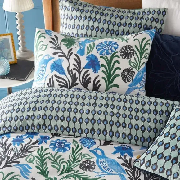 Reversible Duvet Cover Set - Ocean, Cotton