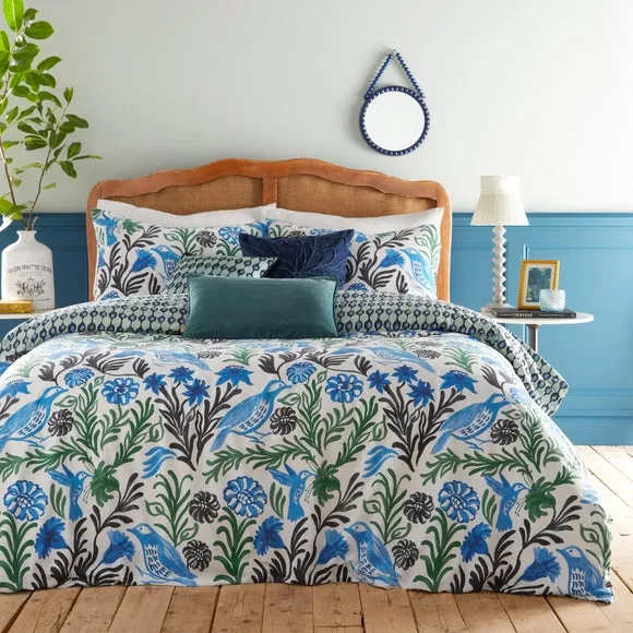 Reversible Duvet Cover Set - Ocean, Cotton