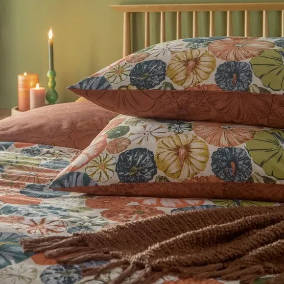 Reversible Duvet Cover Set - Pecan, Cotton