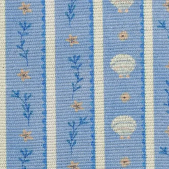 Sea Shells Table Runner - Blue, Polyester