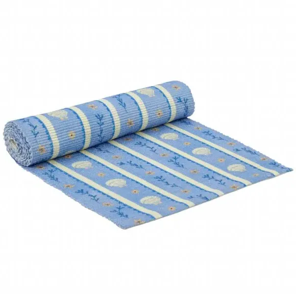 Sea Shells Table Runner - Blue, Polyester