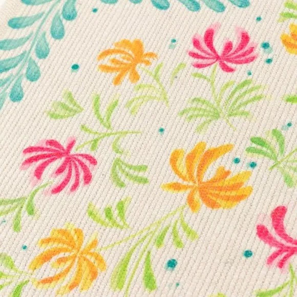 Set of 4 Placemats Floral Design - Multicolor