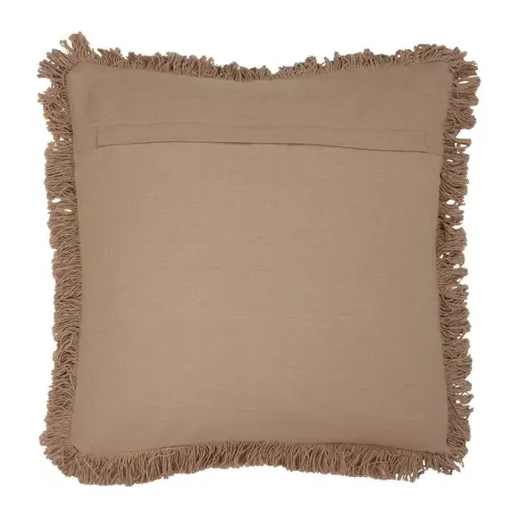 Sienna Cushion with Fringe - Blush, Cotton