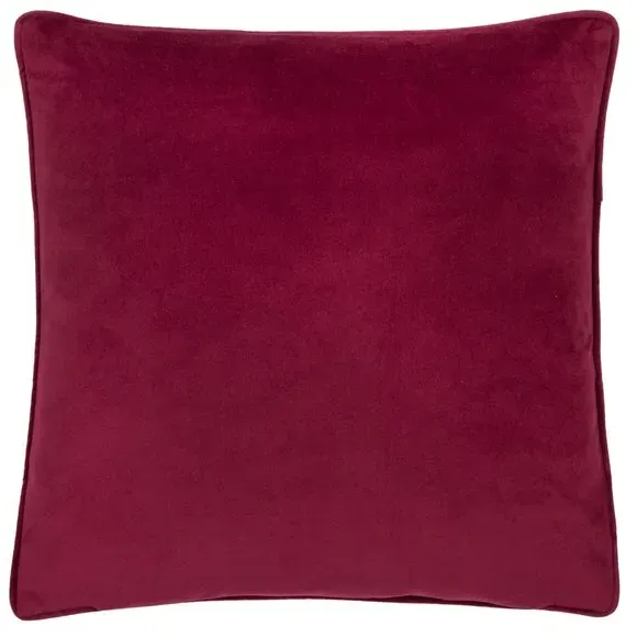 Square Cushion with Bow Design - Pink, Polyester