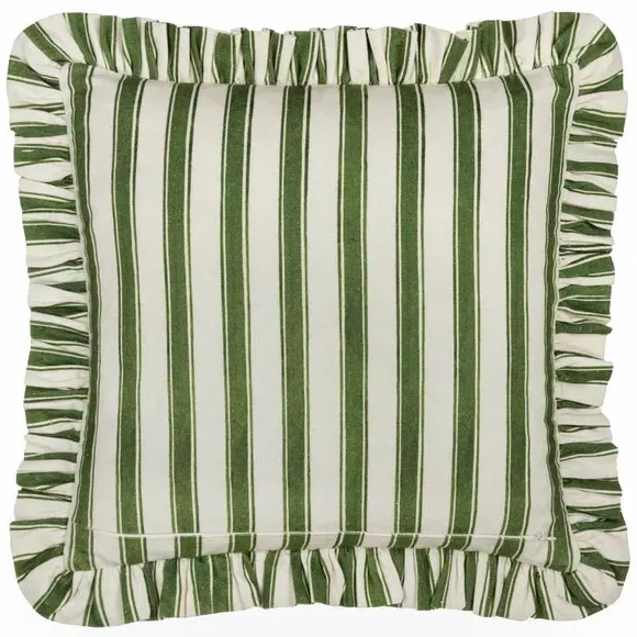 Square Cushion with Ruffle Edge - Willow, Cotton