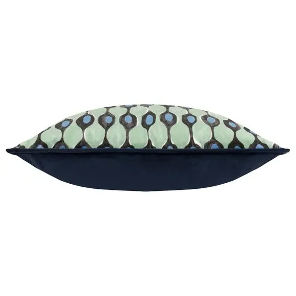 Square Cushion with Velvet Reverse - Ocean, Polyester
